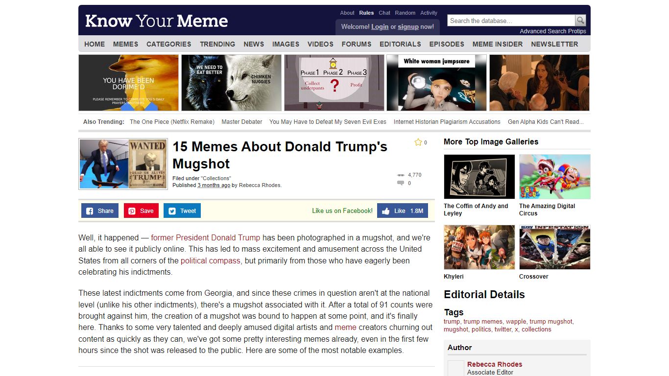15 Memes About Donald Trump's Mugshot | Know Your Meme