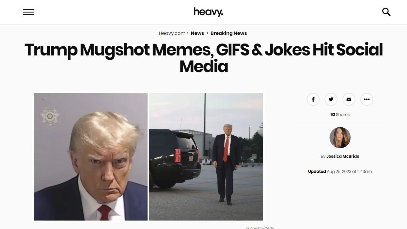 Trump Mugshot Memes, GIFS & Jokes Hit Social Media - Heavy.com