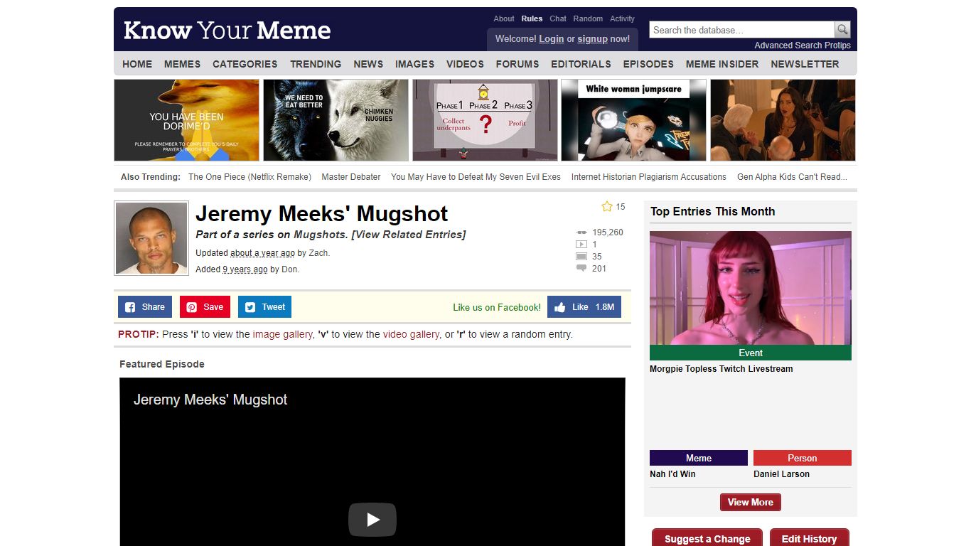 Jeremy Meeks' Mugshot | Know Your Meme