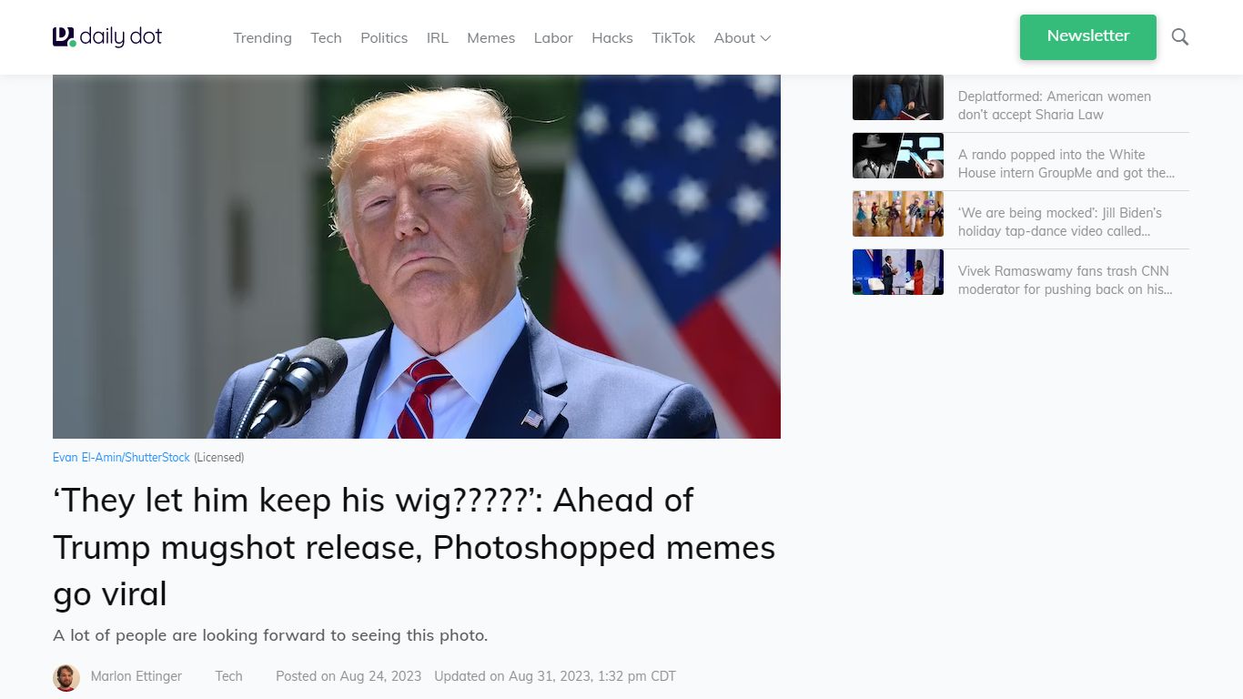 Trump Mugshot Memes: Anticipation Triggers Fun - The Daily Dot
